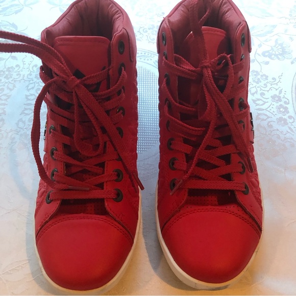 Miggy Vintage Red High-Top Sneakers Men’s Size 9 Lace-Up Life-Style Casual Shoes - Picture 12 of 16